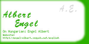 albert engel business card